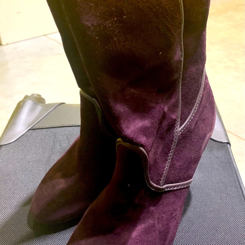 Suede Purple Boots